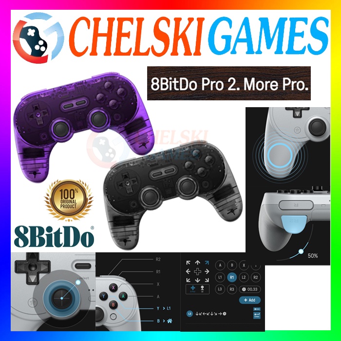 8bitdo PRO 2 Colors Controller Bluetooth Gamepad Wireles Switch