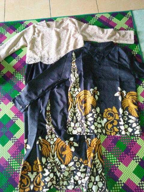 Rdr Cp Zakinah Batik Couple Zakinah Couple Gamis Batik Brukat Couple Batik Brukat