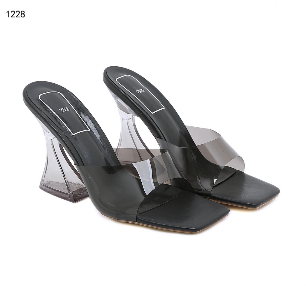 ZR  VINYL HIGH HEEL SANDALS #1228