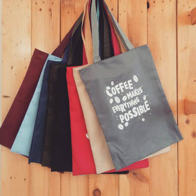 [BISA COD] NEW COFFEE [CASUAL] TOTEBAG DRILL COFFEE