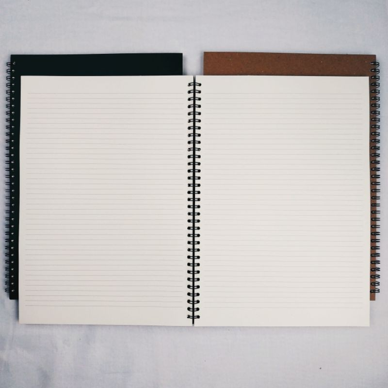 BUKU TULIS NOTEBOOK catatan A4 JILID SPIRAL SIMPLE BASIC TEBAL 100 HALAMAN-4