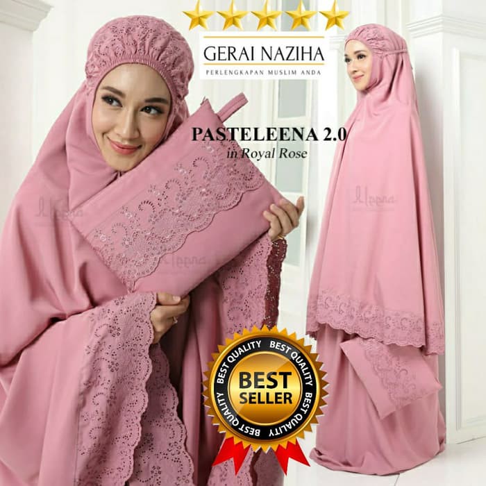 Mukenacantik Mukenaanak Mukena Wanita Dewasa Mukenawanita Lw9Dn9 ZB537  Dewasa Siti Khadijah Pastele