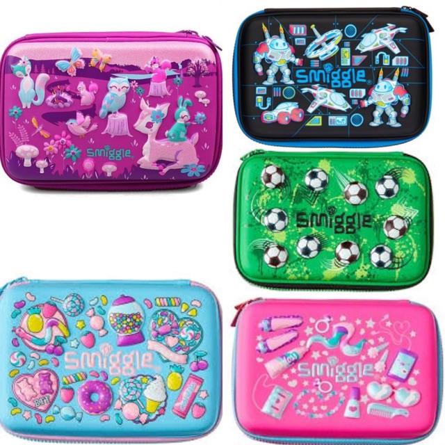 Import (COD) Pencil Case SMIGGLE ORI 100 % Hardcase / Tempat Pensil Anak Smiggle ORIGINAL Good