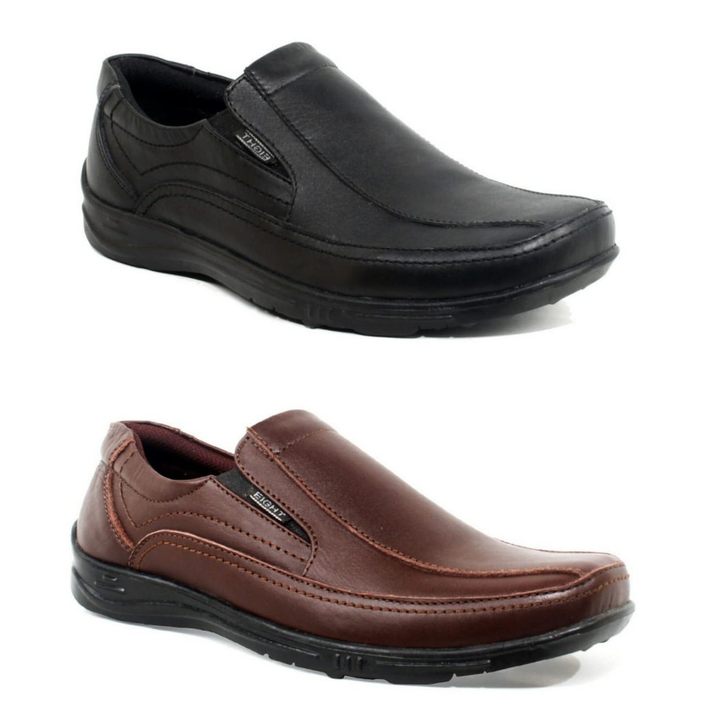 READY   SEPATU KULIT PRIA  EIGHT FORMAL KULIT  BUCCHERI  RABEL WARNA DRAK BLACK BROWN FULL KULIT...