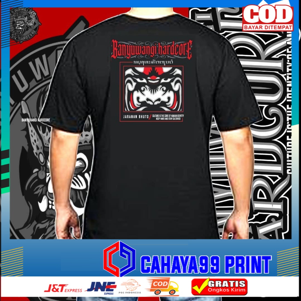 Kaos Distro Pria Wanita Gambar Jaranan Buto Catton Comnbed 30s Kaos Budaya Kuda Lumping Banyuwangi