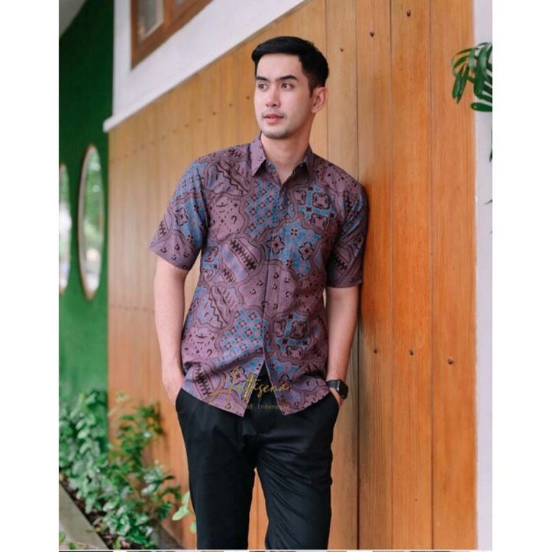 JAGADMUDA KEMEJA BATIK PRIA LENGAN PANJANG SLIMFIT KATUN