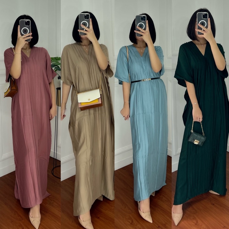 KAFTAN RAYON TANGAN PENDEK RAYON PREMIUM TEBAL TIDAK NERAWANG