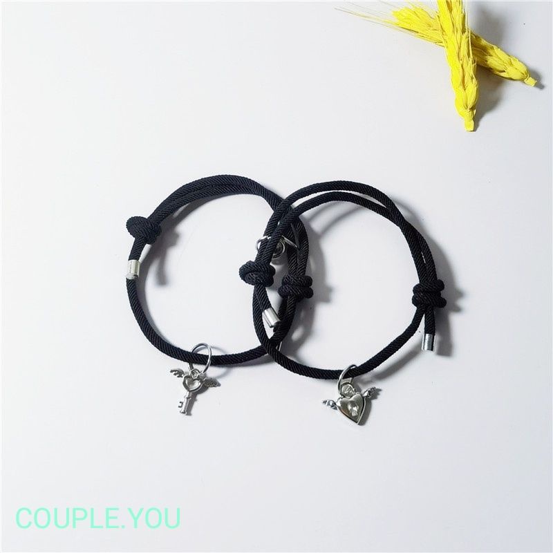 Gelang Gembok Love Kunci Magnet Pasangan Full Box