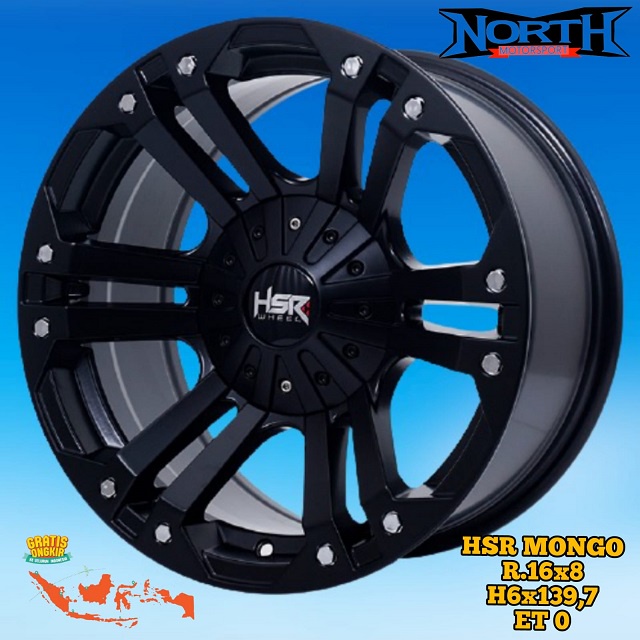 REKOMENDASI VELG MOBIL STRADA TRITON RING 16 HSR MONGO BLACK