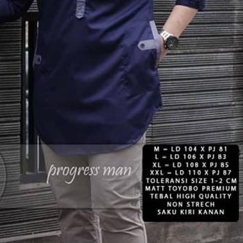➷ Baju Koko Pria Lengan Panjang 3/4 Koko Jonke Matt Toyobo M L XL XXL - Black, M ✵
