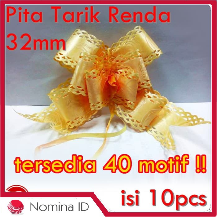 C180 Pita  Tarik Renda Serut  Besar Hiasan  Parcel Kado 