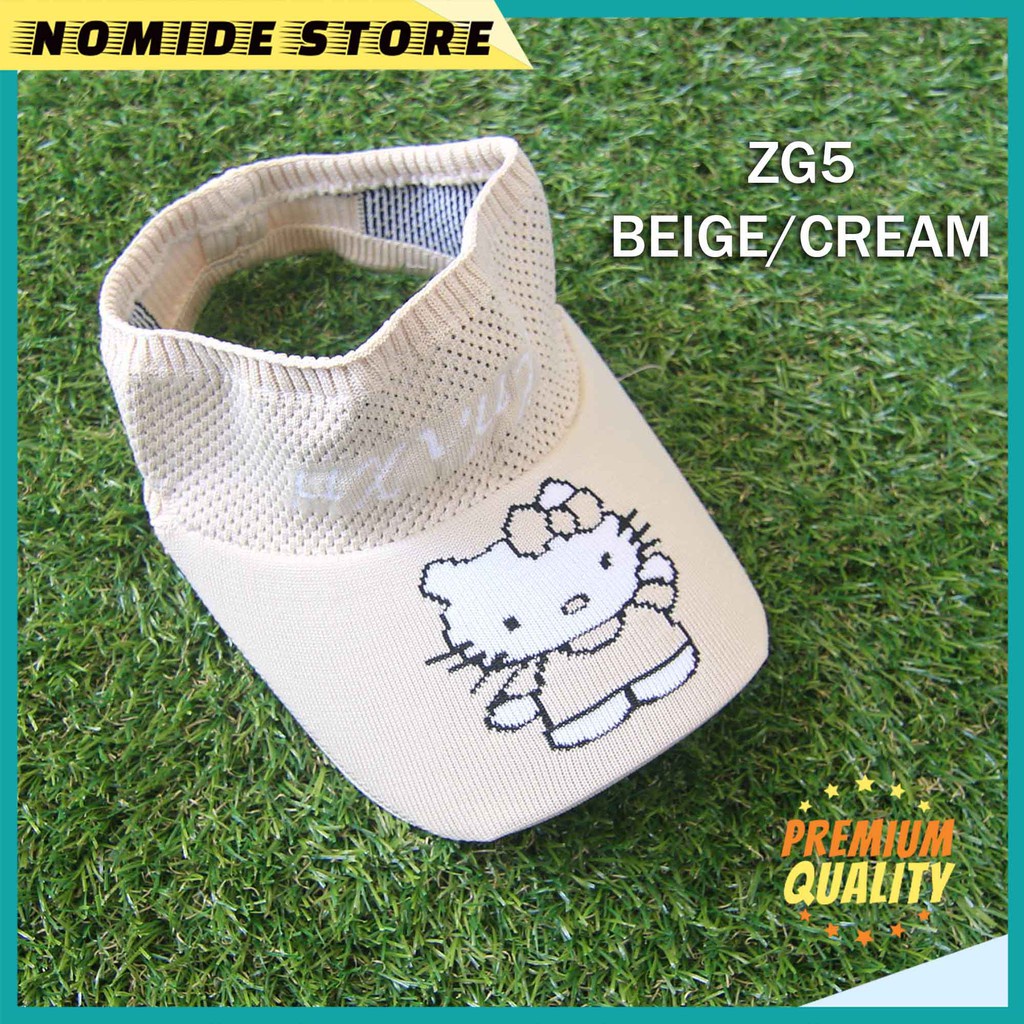Topi Rajut Anak Visor Pantai Sunshade Motif Kartun Doraemon ANTI UV Topi Lucu Anak Laki Perempuan ZH-ZG5-BEIGE/CREAM