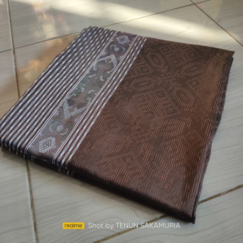 Kain Songket Coklat Tua Songket Baron Coklat Songket Palembang Coklat