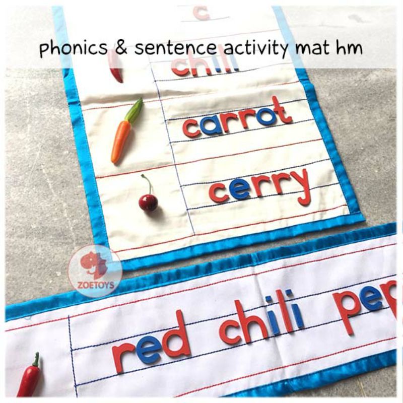 Zoetoys Montessori Phonics &amp; Sentence Activity Mat Hm | Montessori Language Phonic | Mainan Anak | Edutoys