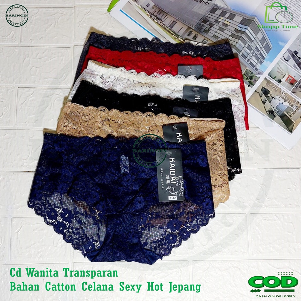 Cd wanita Dewasa isi 3 Pcs Celana Dalam Brokat Renda Halus Dan Modis Cd Transparan /Celana seksi wanita mulus