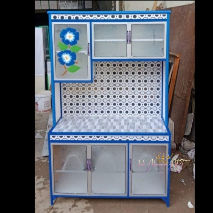 Rak piring Rak Dapur Tempat Piring - Meja Kompor Kaca Bahan Alumunium