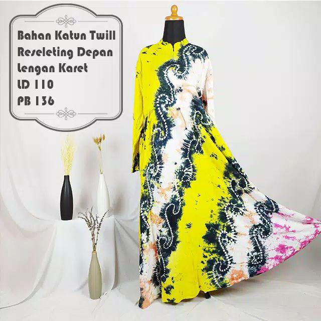 Tw59 Gamis Batik Twill Premium Motif Abstrak