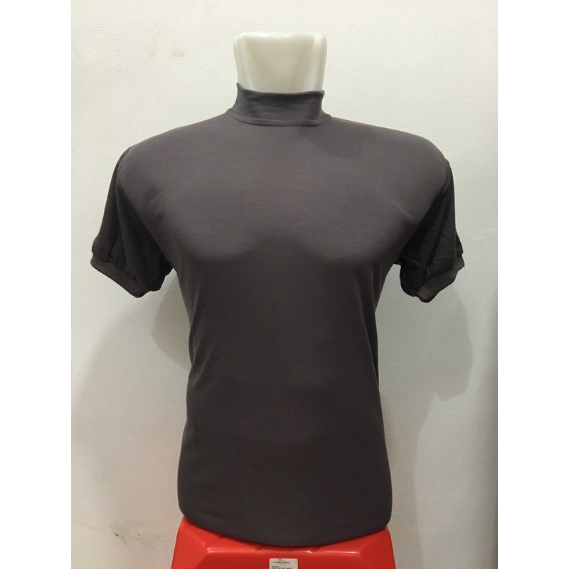 Kaos Krah Tinggi Coklat Security Satpam - Kaos Kerah Tinggi Coklat