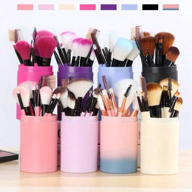 Medan Termurah Best seller Brush Set isi 12pcs Tabung Kuas Makeup Rias