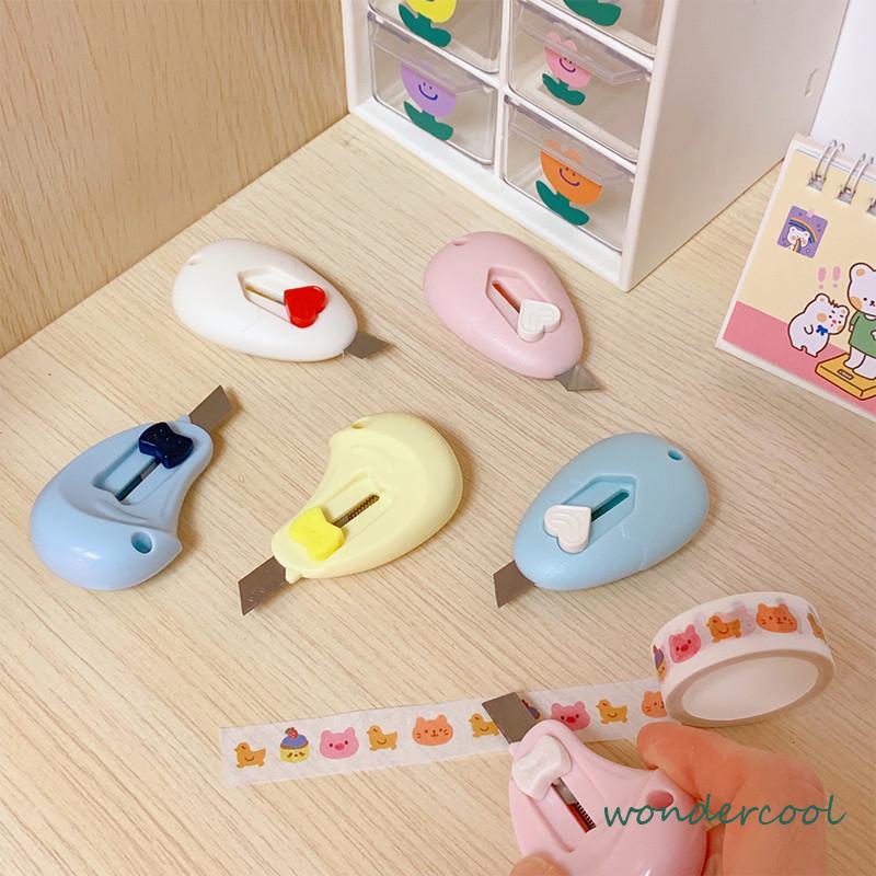 Cute Mini Portable Small Utility Knife Alat Perlengkapan Seni Siswa-Won