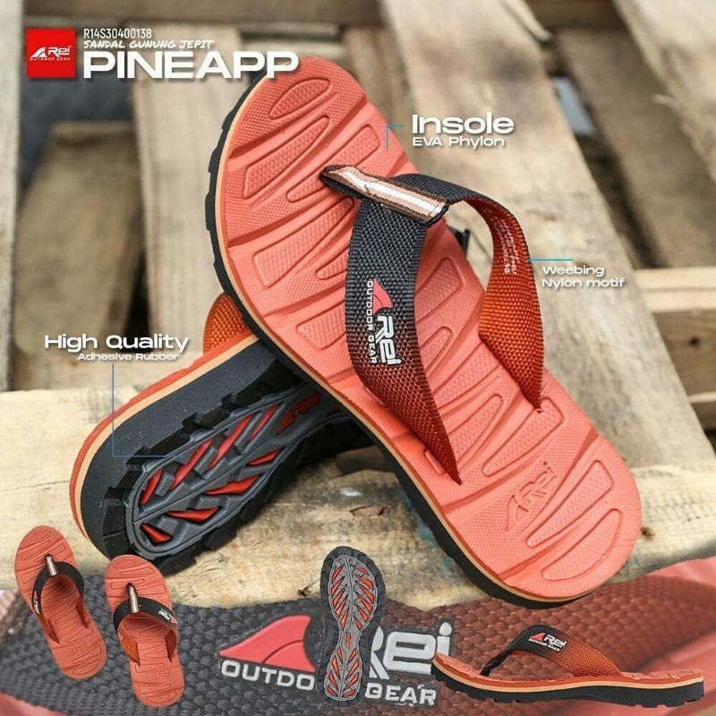 Sandal Gunung Jepit Rei Pineapp Arei Outdoorgear Original 100%