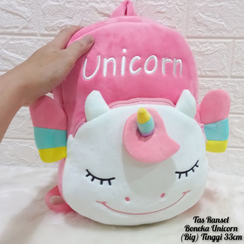 TAS ANAK UNICORN UKURAN KECIL DAN BESAR ASLI IMPORT/TAS SEKOLAH PAUD TK SD UNICORN LEMBUT/TAS BALITA