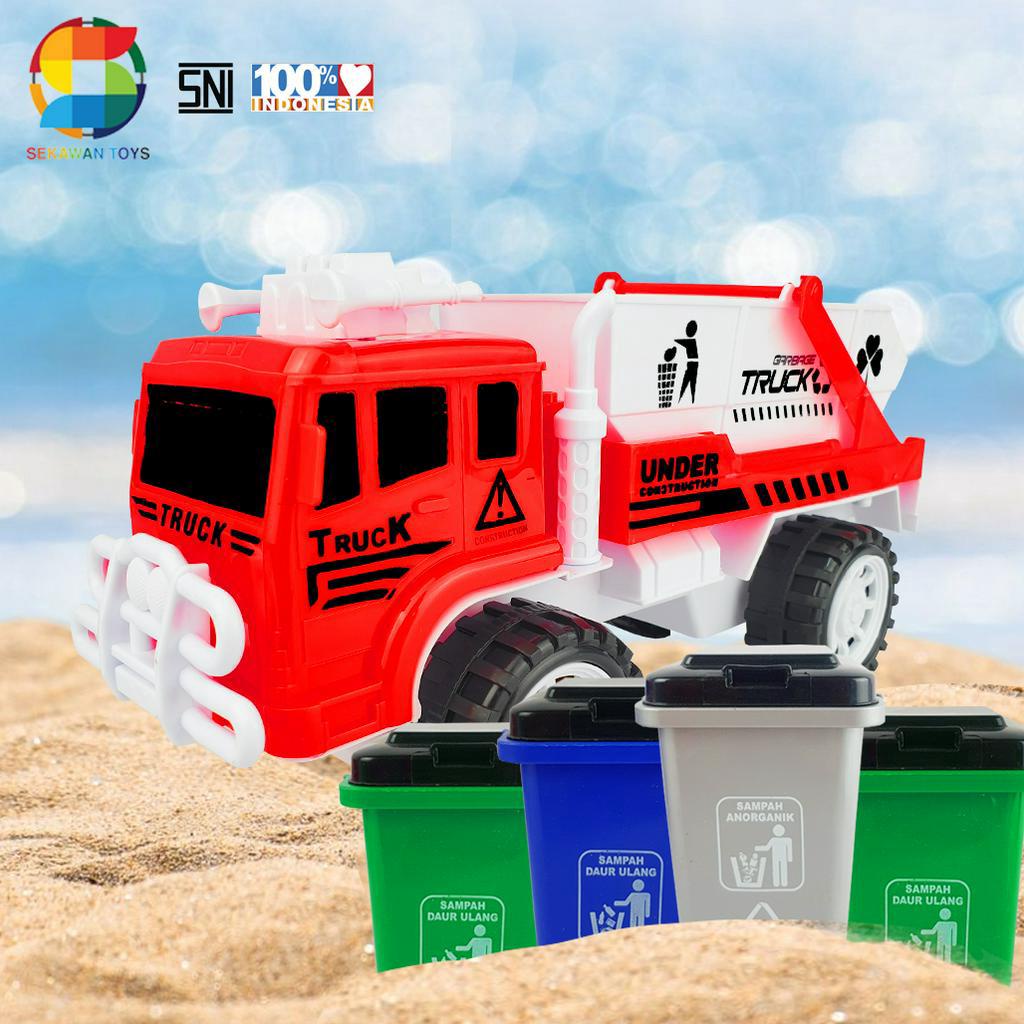 Mainan Anak Truk Pengangkut Sampah/ Truck Compactor Toys AK16 JSP