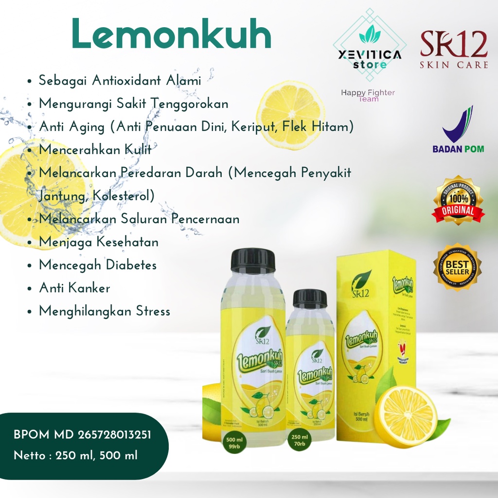 

Lemonkuh SR12 Minuman Buah Lemon Suplemen Diet Sari Lemon Asli Murni Daya Tahan Tubuh Sari Buah Lemon Minuman Diet Bpom