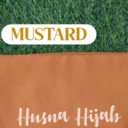 [HUSNA HIJAB] Bros Pita Besar Manik Ecer Bahan Wolfis / Bros Pita-Mustard