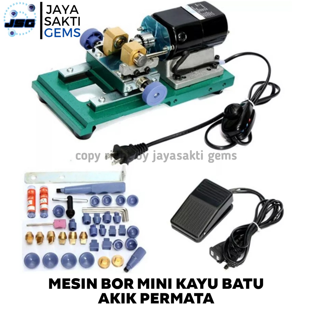 Mesin Bor Mini Untuk Butir Kayu Gelang Kalung Liontin Batu Akik Permata