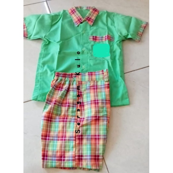 Seragam TK/PAUD Anak Laki Laki / Anak Perempuan (Warna Hijau)