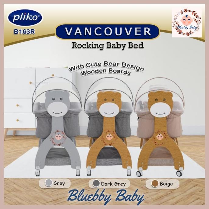 Pliko VANCOUVER B 163 R Rocking Baby Bed Ranjang Box Tidur Bayi Kayu