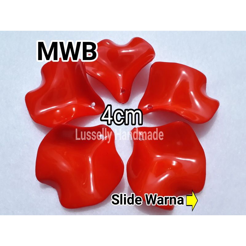 Mote Akrilik Kelopak Bunga Mawar Besar Ukuran 5cm
