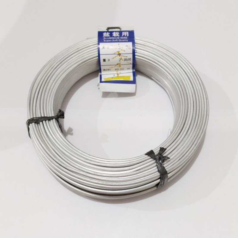 Kawat Bonsai Alumunium 4mm Panjang 10 Meter Merk Label u