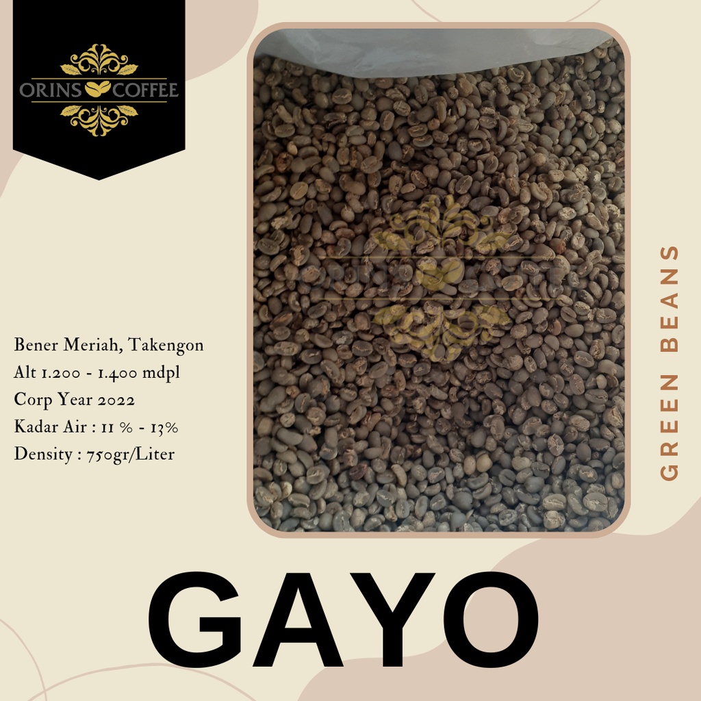 

GREEN BEANS ARABICA ACEH GAYO GRADE 1