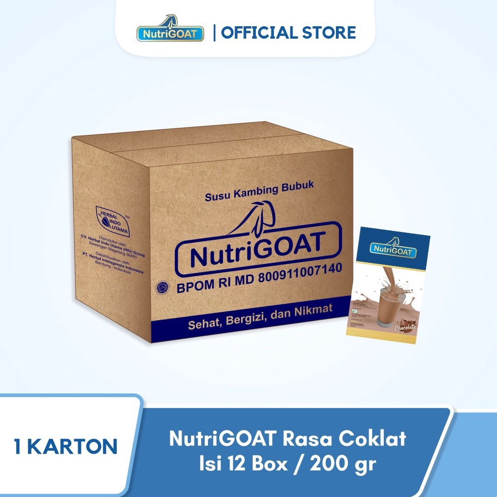 

Susu Kambing Etawa Bubuk Nutrigoat 200 gram - 12 pcs