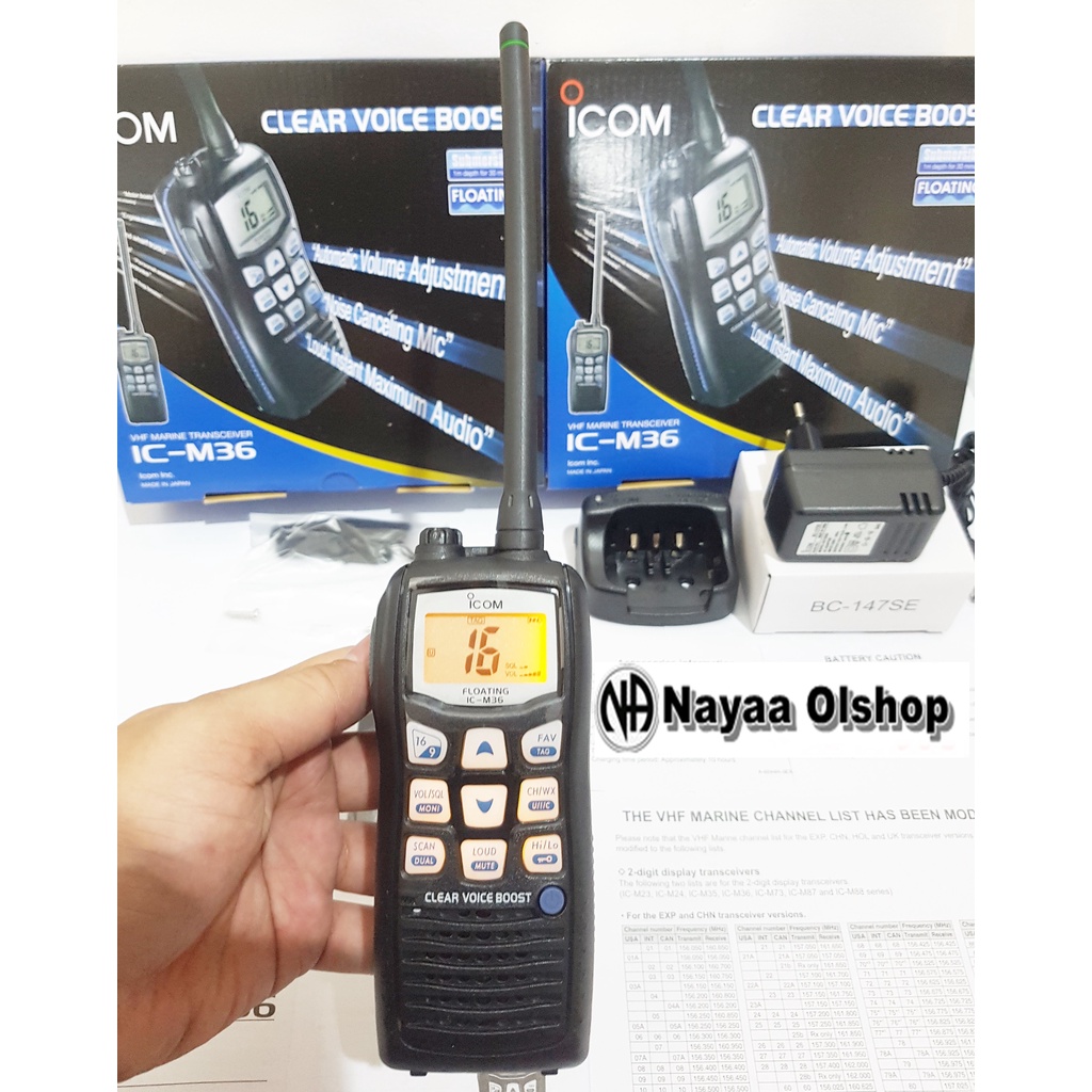 HT ICOM IC M36 ICM36 MARINE ORIGINAL - HT MARINE ICOM IC M36 MURAH