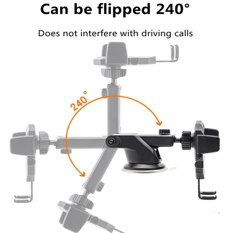 Bracket Stand Holder Handphone / GPS Universal Bahan ABS Anti slip Dengan Suction Cup Untuk Mobil