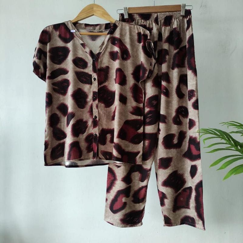 PIYAMA RAYON | PIYAMA VNECK | PIYAMA KEKINIAN | BAJU RUMAHAN-KCPD AX