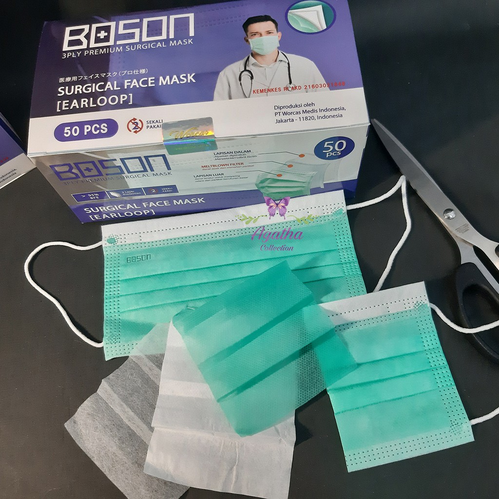 Special Buat Kamu GROSIR Masker BOSON - Premium Surgical Masker Pakai Meltblown Filter