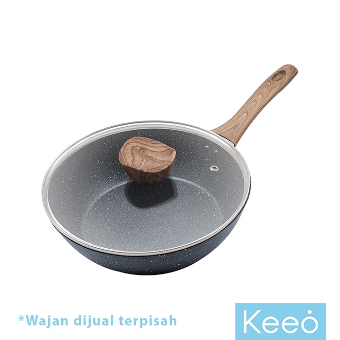 Keeo 24 cm Tutup Kaca Panci Wajan Penggorengan (Fry Pan)