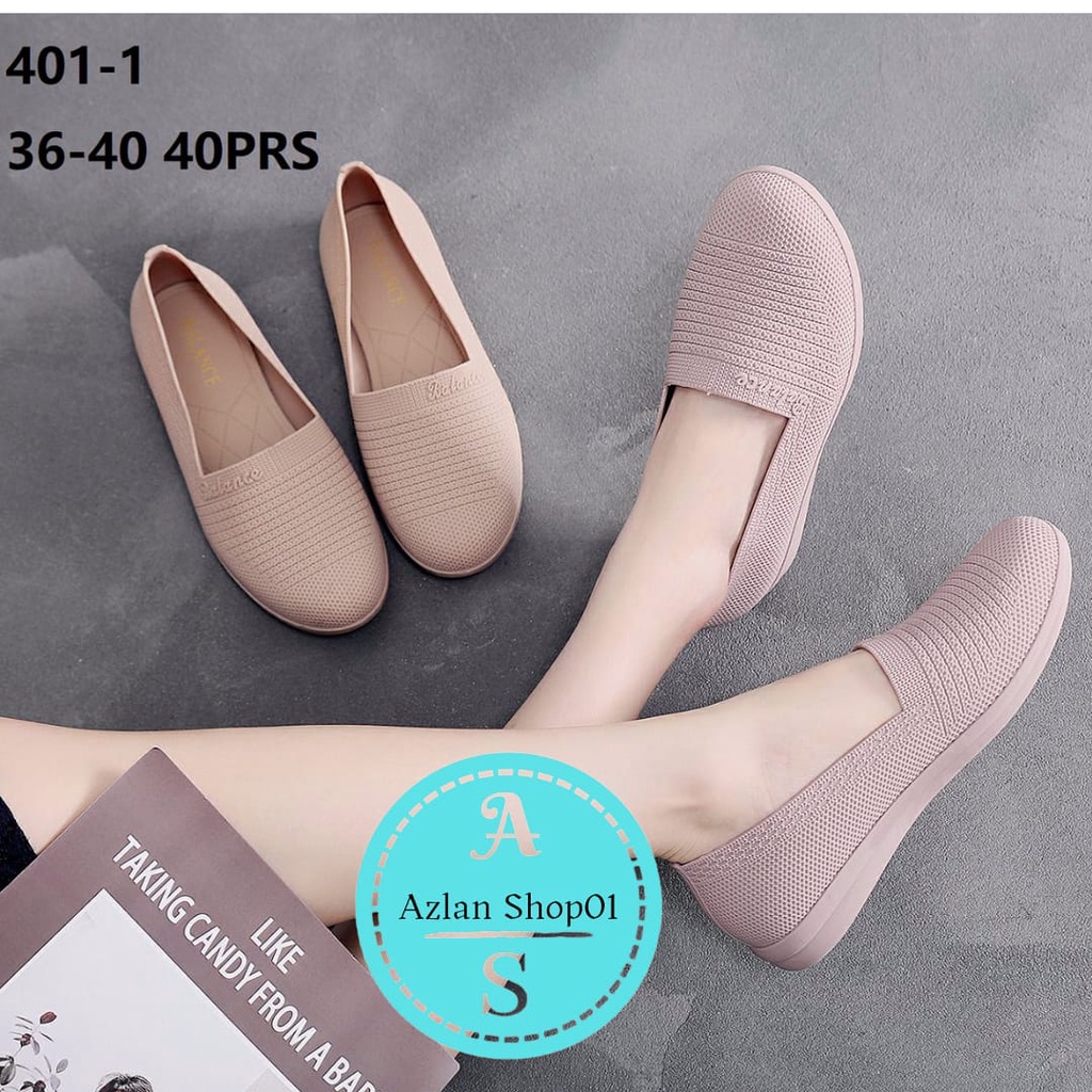 SEPATU FLATSHOES BALET JELLY PEREMPUAN DEWASA IMPORT 401-1 SEPATU WANITA KARET sepatu wanita dewasa import