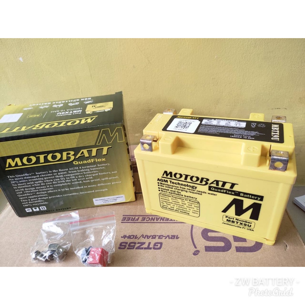 AKI MOTOR KTM DUKE 200 MBTX9U MOTOBATT QUADFLEX 10.5AH