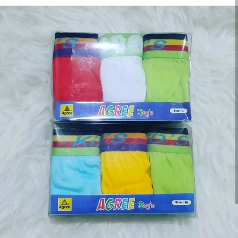 Agree AG200KL Celana Dalam Anak Laki-Laki 1 Box Isi 3 Pcs | Cd Anak Cowok