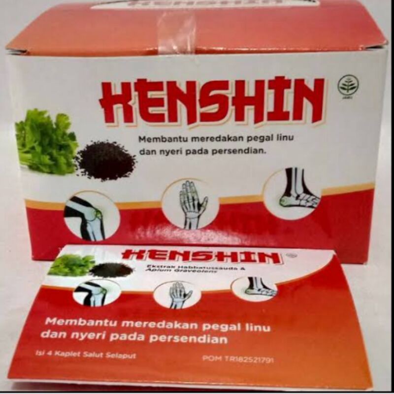 Kenshin tablet / Hensin tablet per box obat nyeri dan pegal linu