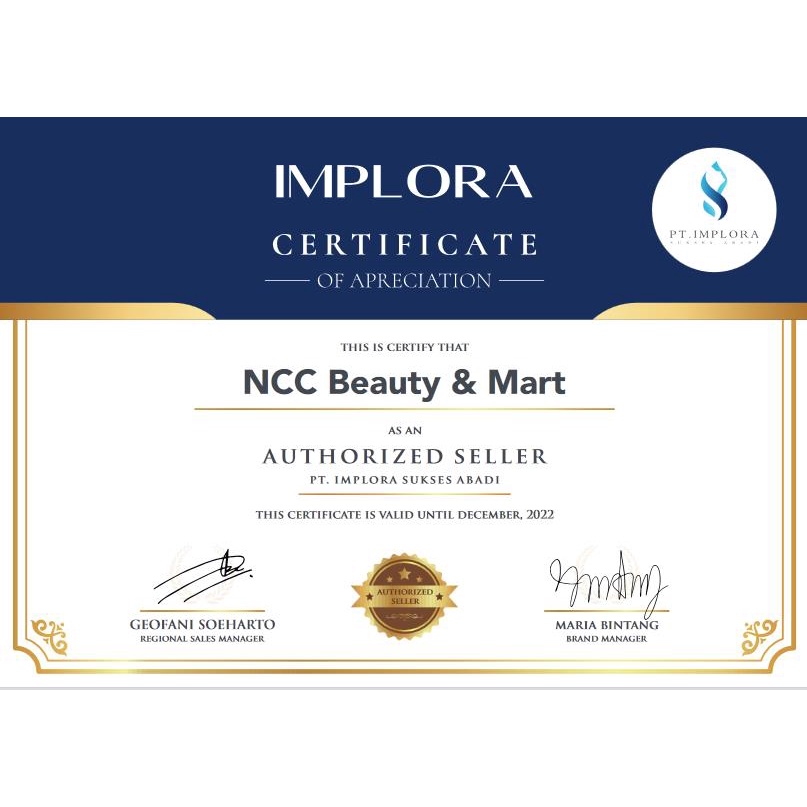 * NCC * Implora Intense Matte Lipstick - Long Lasting Finish Lipstik Make Up Pewarna Peronah Bibir