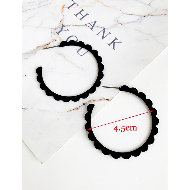 LRC Anting Tusuk Fashion Alloy Round Earrings F78530 F78530