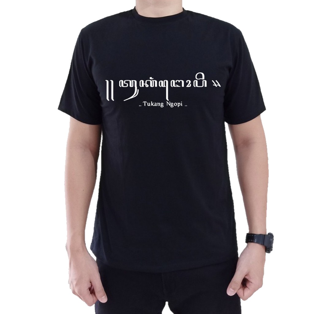 Kaos Kata Lucu Kaos Tulisan Aksara Jawa Katun Cotton Combed 30s Distro Pria