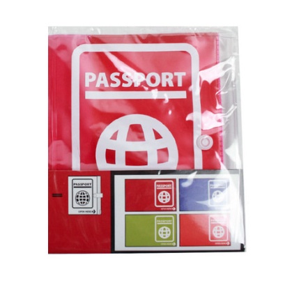 Passport Cover Buku Sampul Untuk Paspor Polos Pasport Holder Warna Biru Orange Merah Hijau Bahan Plastik Anti Air Waterproof