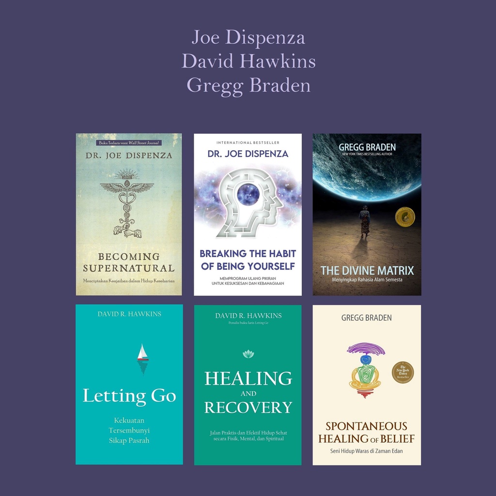 Paket Joe Dispenza, David Hawkins, Gregg Braden